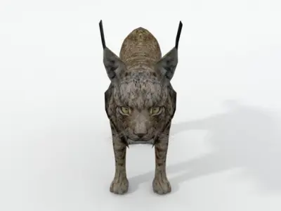 Iberian lynx Low-poly 3D model
