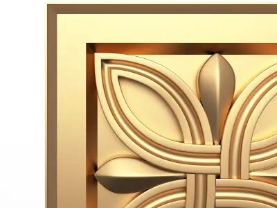 Rosette Carved Decoration CNC 023 Low-poly 3D model