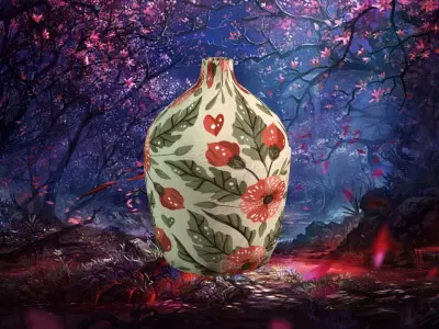 ancient Mythology Chinese Vase pack 3D model