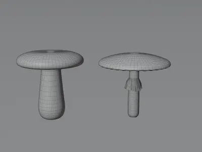 Mushrooms two Free 3D model