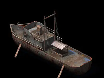 Different dimension - ship ruins 01 3D model
