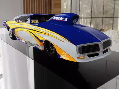 Jamie Hancock livery 1969 FB Promod Real Life Racecar Low-poly 3D model