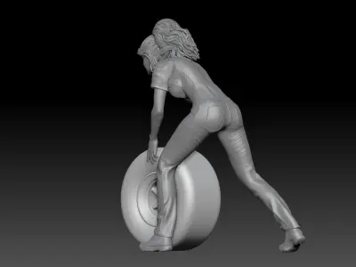 SEXY GIRL F1 PIT STOP 5 3D print model