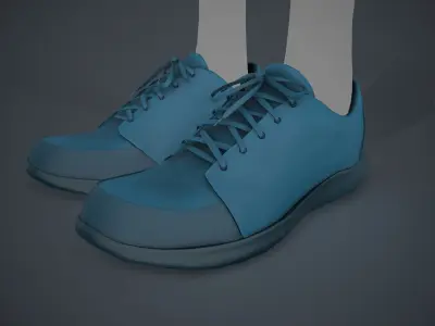 Blue Shoes Style 1  Low-poly 3D model