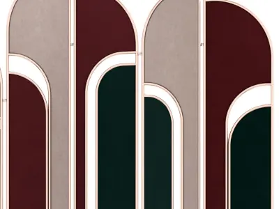 Partition room divider made of paper 3D model