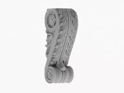 Scroll Corbel 01 3D model