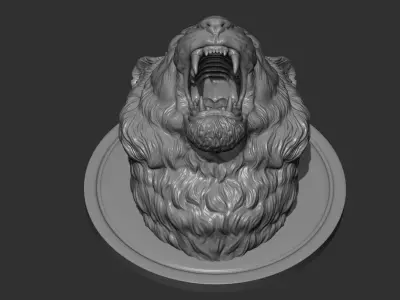 Tiger grin roar 3D print model