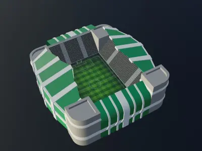Football Stadium - Celtic Low-poly 3D model