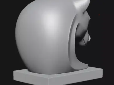 bear sculpture 3D print model 2