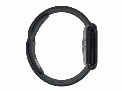 Apple Watch Series 8 Sport Band Graphite Stainless Steel Color Low-poly 3D model