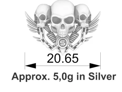 Motorcycle Skull - Motor 3D print model