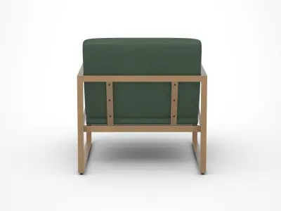 Morris Lounge Chair bronze finish Low-poly 3D model