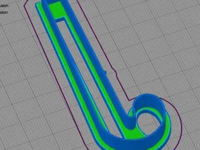 Hockey Stick Cookie Cutter 3D print model
