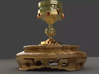 Chinese gold cup 3D model