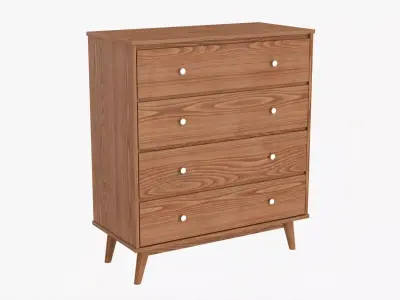Drawer chest mid-century modern  3D model