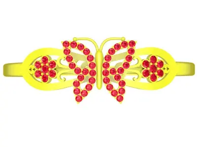 6472 Luxury Butterfly Diamond bangle  3D print model