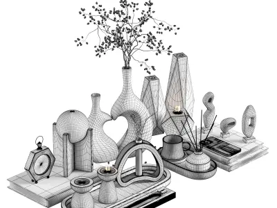 Decorative set 14 3D model buy