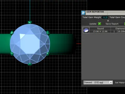 GOLD DAIMOND RING  PANDANT 3D PRINTABLE MODAL  3D print model