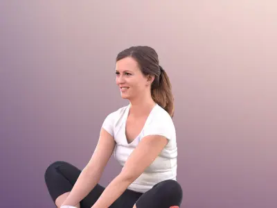 Nadin 10647 - Athletic Woman Sitting In Yoga Pose Low-poly 3D model