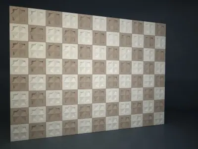 03 ARABIC PATTERN WALL Low-poly 3D model