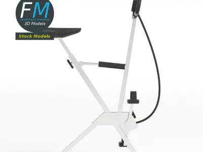 Gym equipment cyclette 3D model