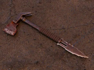 Zombie Weapon - Game-Ready Free Low-Poly 3D Model Low-poly 3D model