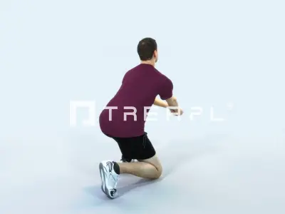 Romance 03K Volleyball Digging Sports Man Low-poly 3D model