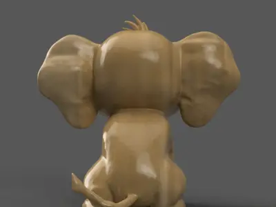Cute Baby Elephant Decor Perfect for Desk - Table 3D print model