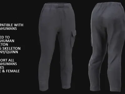 Pants 114 - All MH Bodies - UE5 Skeletons - Rigged Low-poly 3D model