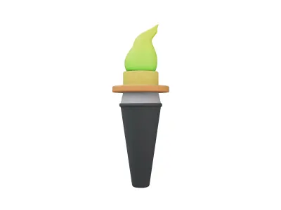 Torch Icon v1 004 Low-poly 3D model