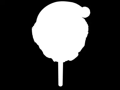 Cake Pop Santa Claus Low-poly 3D model