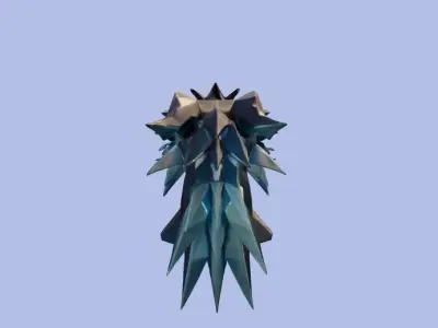 Low-Poly Dragon Head Free 3D model