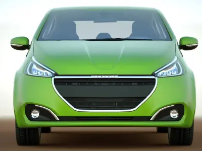 Generic car v12 Low-poly 3D model