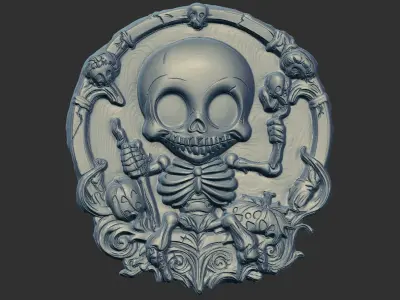 skull decoration  3D print model