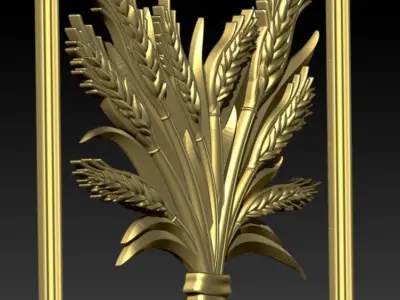 spikelets bouquet 1 3D print model