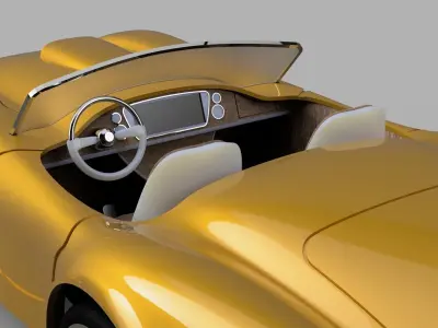 60s classic sports car 3D print model