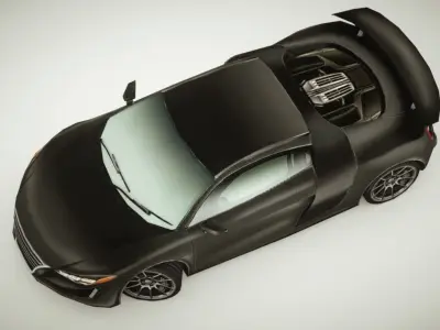 Generic Supercar v2 multicolors Low-poly 3D model