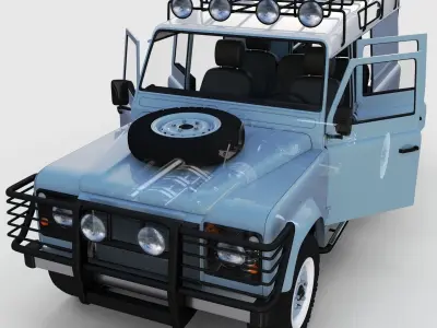 Full Land Rover Defender Pack with chassis and interior 3D model