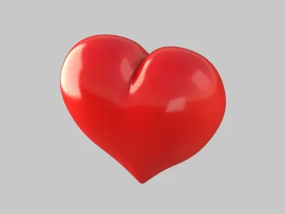 Heart icon v 25 3D model