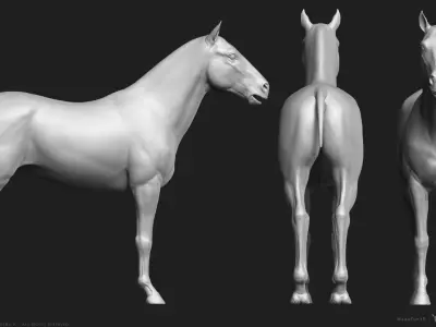 Horse  -  Highpoly Sculpture 3D model