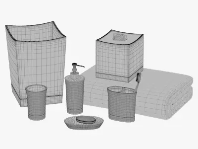 Dean Nature Inspired Bath Accessories by Veratex 3D model