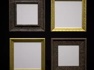 Decorative Painting Frames Low-poly 3D model