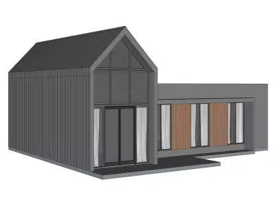 Barndominium House 056 -Archimple LLC Low-poly 3D model