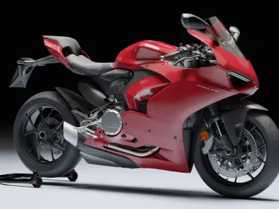 Ducati Panigale V2 2021 Low-poly 3D model