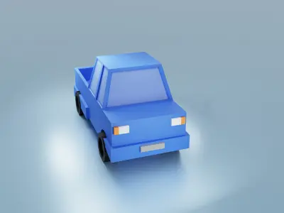 Cartoon Low Poly Cars Low-poly 3D model Low-poly 3D model
