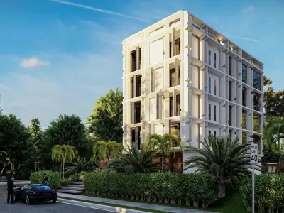 Modern Luxury Apartment Building  3D model