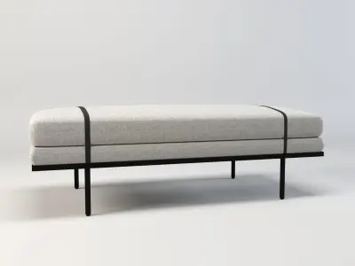 Booker bench -  end bench - stool - seat - accent bench Low-poly 3D model