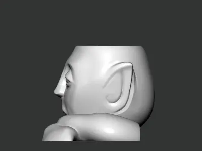 Face Vase Bored Elf for 3D print 3D print model