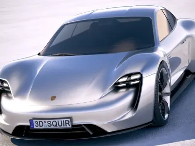 Porsche Mission E Concept 2015 Bonneville 3D model
