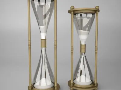 RH Vintage Brass Hourglass 3D model